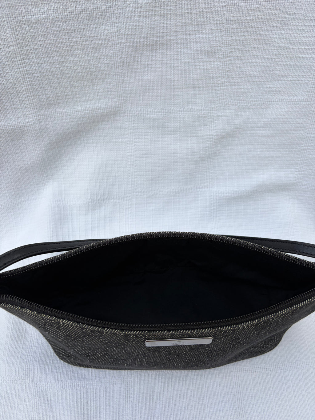 Gucci GG Canvas Canvas & Leather Hand bag Black