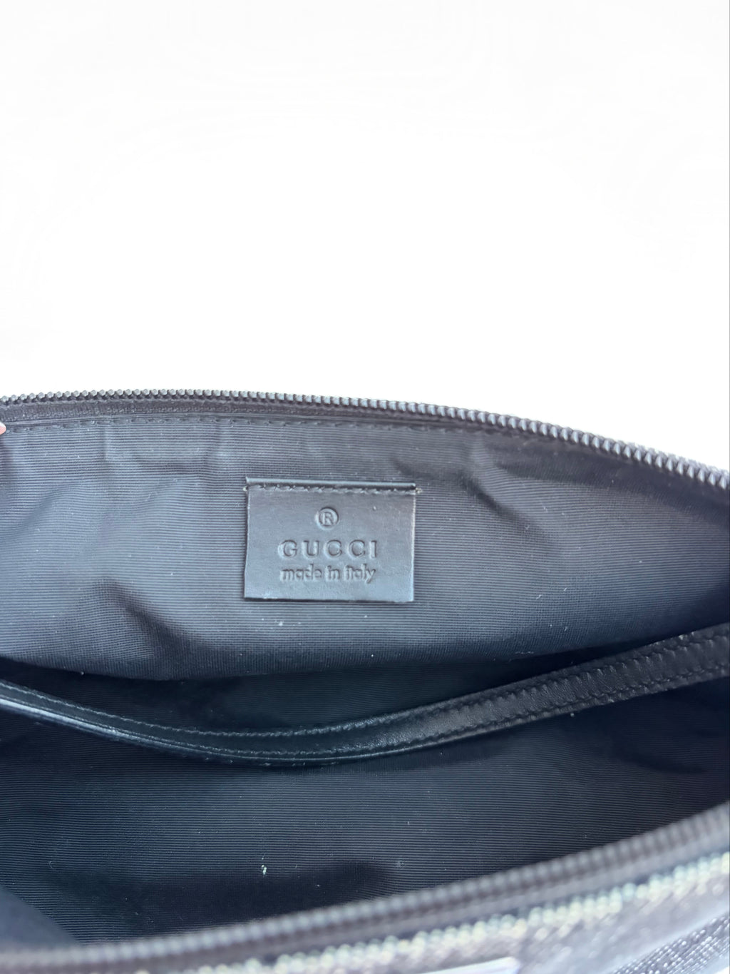 Gucci GG Canvas Canvas & Leather Hand bag Black